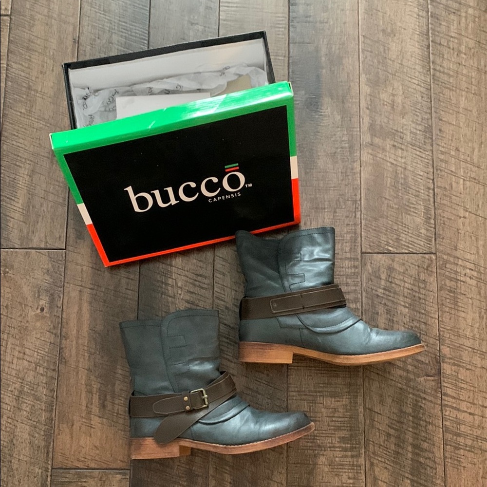 Bucco Capensis Blue and Brown Ankle Boots